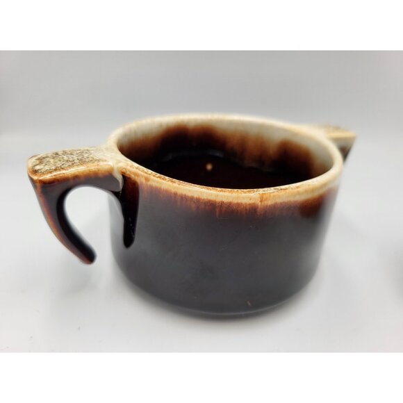 Vintage Pfaltzgraff USA Brown Drip Glaze Gourmet Open Creamer & Sugar Bowl Set - Picture 5 of 11